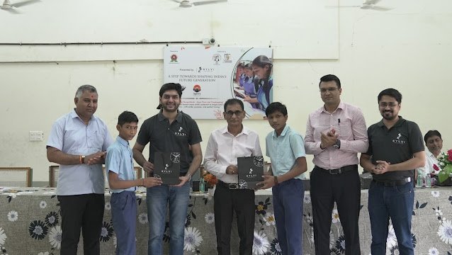 Surat Watch Brand Sylvi Gifts Time to 450+ Students in Government School CSR Drive