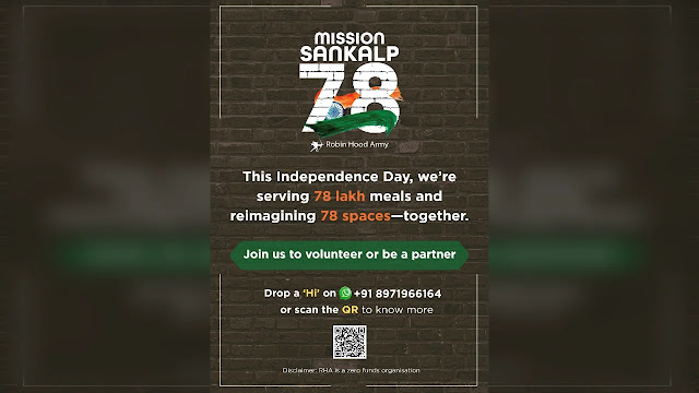 Robin Hood Army Conducts Nationwide Mission to Serve 78 Lakh Citizens and Transform 78 Community Spaces