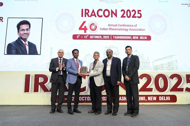 Rheumatologist from Kauvery Hospital Honoured with the Prestigious Kolkon Oration for Community Service