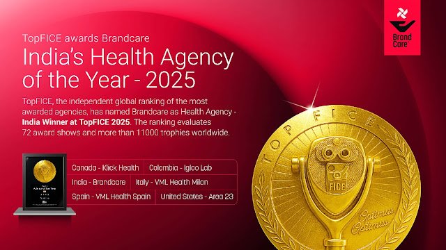 Brandcare Globally Recognised as India’s Health Agency of 2025 by TopFICE