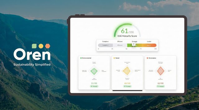 Oren Launches Free, AI-Powered ESG Tool to Help Companies Headstart Their Sustainability Journey