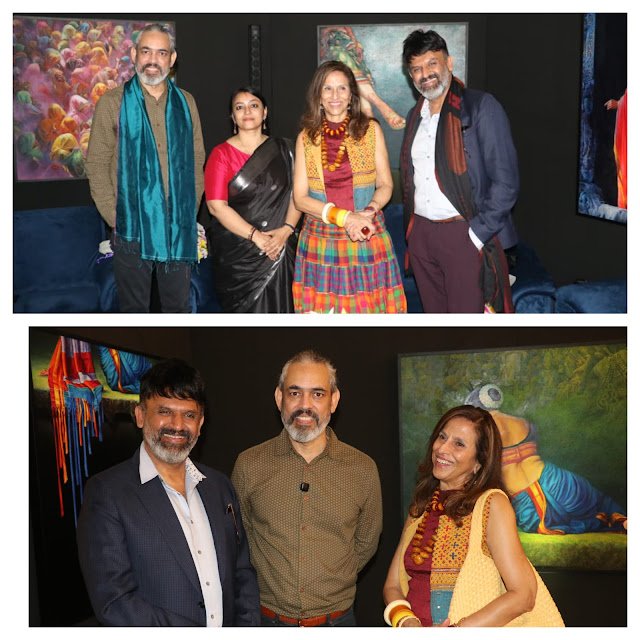 Shobhaa De Inaugurates Viveek Sharma’s New Solo Exhibition ‘Sacred Gestures’ at Jehangir Art Gallery