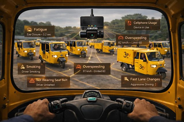 3ev Industries, 3eco Systems to Equip 10,000+ Electric Three-Wheelers with Cautio AI-powered Dash cams as Standard on Every Vehicle to Enhance Safety on Roads